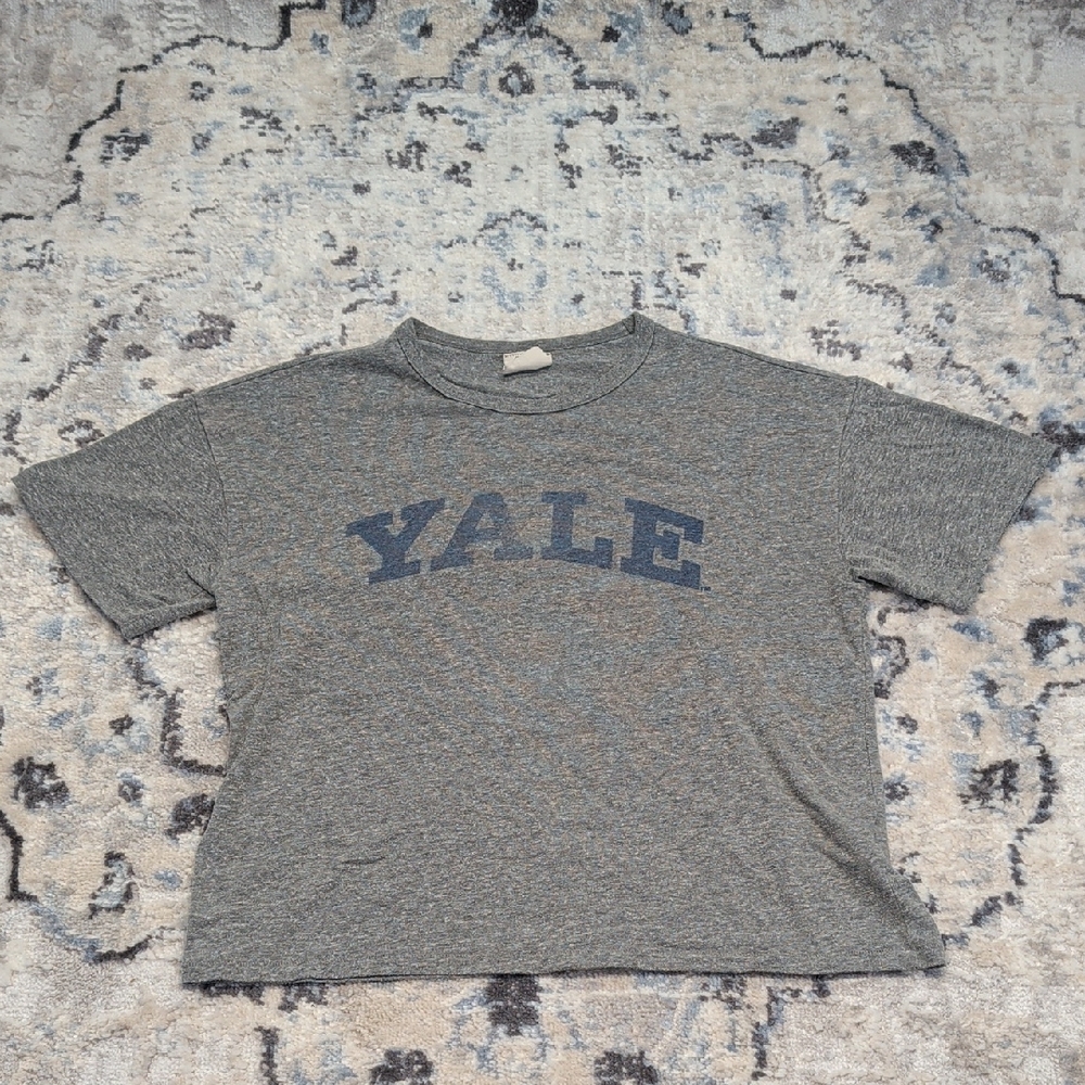 Tailgate Yale University Gray Graphic Tee M/L Soft Blend Vintage Look
